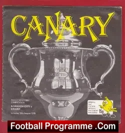 Norwich City v Orient 1978 – Anglo Scottish Cup