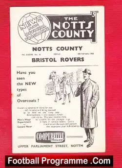 Notts County v Bristol Rovers 1958 – Postponed Munich Disaster