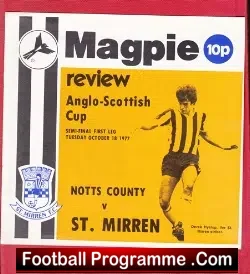Notts County v St Mirren 1977 – Anglo Cup Semi Final + Fergie