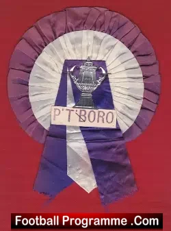 Peterborough United Football Club Old Football Rosette 1960s - football memorabilia