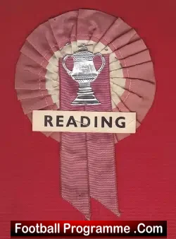 Reading Football Club Old Football Rosette 1960s - football memorabilia