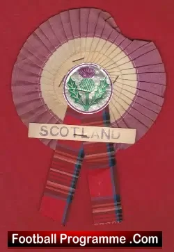 Scotland Football Team Old Football Rosette 1960s - football memorabilia