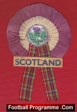 Scotland Football Team Old Football Rosette 60's - football memorabilia