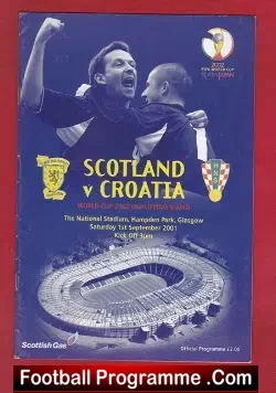Scotland v Croatia 2001