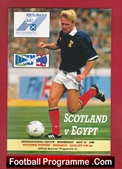 Scotland v Egypt 1990 - football programme
