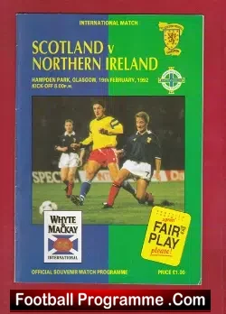Scotland v Northern Ireland 1992