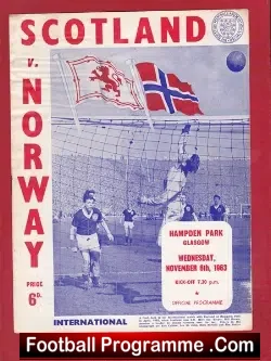 Scotland v Norway 1963 - football programme