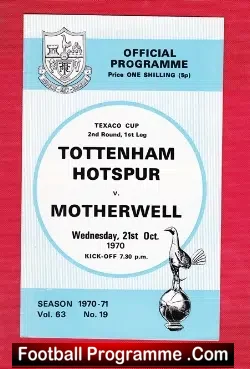 Tottenham Hotspur v Motherwell 1970 – Texaco Cup
