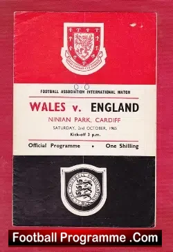 Wales v England 1965 – Multi Autographed Signed