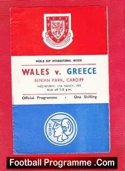 Wales v Greece 1965