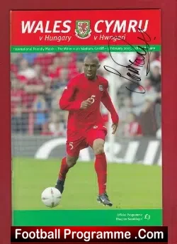 Wales v Hungary 2005 – Signed Sam Ricketts Autograph