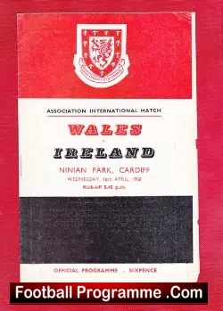 Wales v Ireland 1958