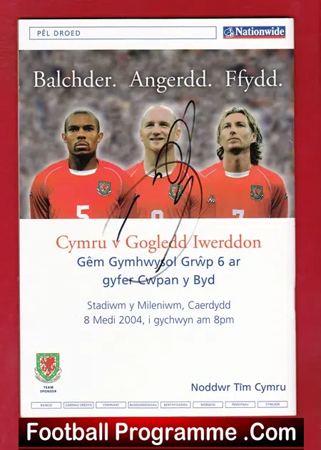 Wales v Northern Ireland 2004 – Signed Autographed