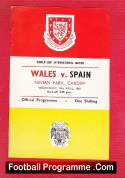 Wales v Spain 1961 – World Cup Match