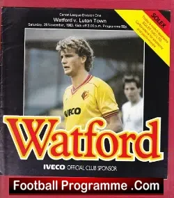 Watford v Luton Town 1983 - football programme