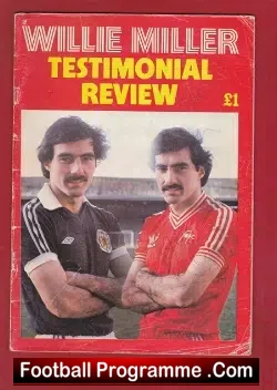 Willie Miller Testimonial Benefit Aberdeen 1980 Multi Autographs