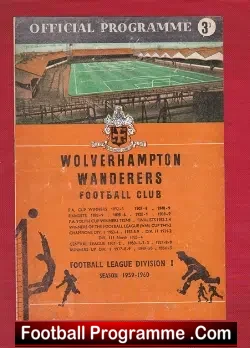 Wolves Wolverhampton v Barcelona 1960 - football programme