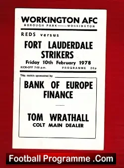 Workington v Fort Lauderdale Strikers 1978 + Bobby Charlton
