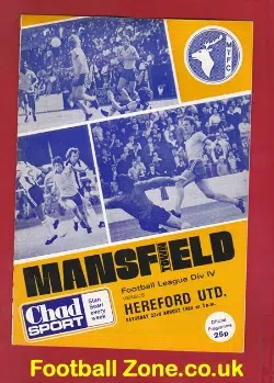 Mansfield Town v Hereford United 1980 – Multi Autographed