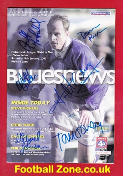 Birmingham City v Wimbledon 2002 – Multi Autographed