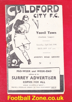 Guildford City v Yeovil Town 1949