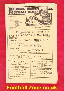 Spalding United v March Town 1952
