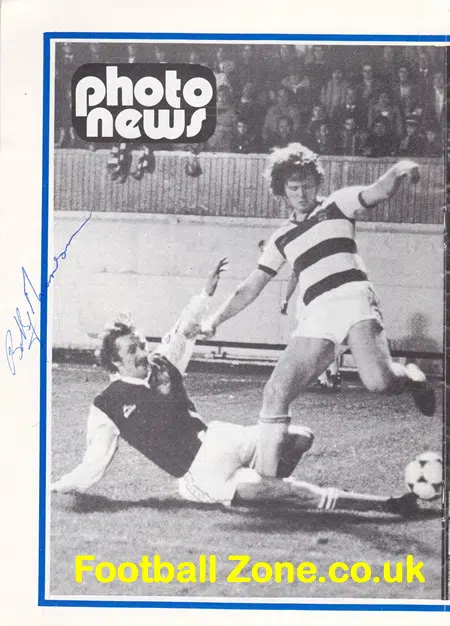 Greenock Morton v Dundee United 1978 - Multi Autographed SIGNED