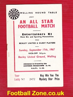 Bexley United v Entertainers X1 1967