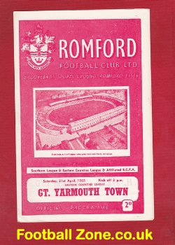 Romford v Great Yarmouth Town 1962