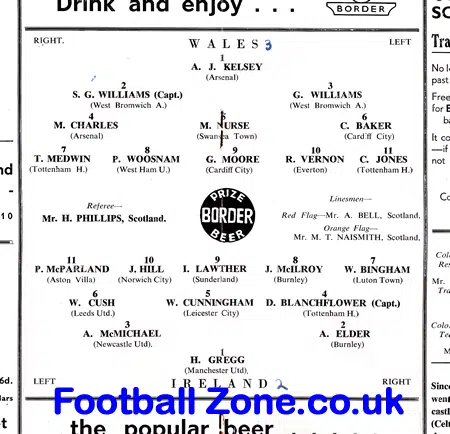 Wales v Ireland 1960 - at Wrexham