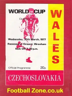 Wales v Czechoslovakia 1977 - World Cup