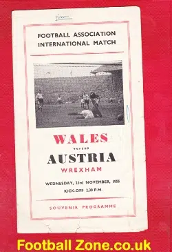 Wales v Austria 1955 - at Wrexham - Pirate