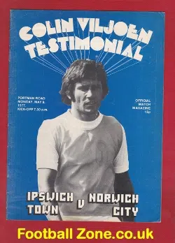 Colin Viljoen Testimonial Benefit Match Ipswich Town 1977