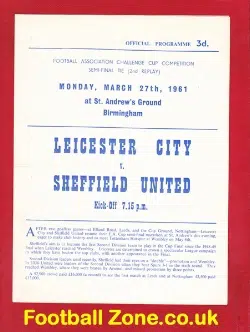 Leicester City v Sheffield United 1961 – FA Cup 2nd Replay