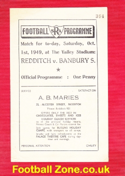 Redditch United v Banbury Spencer 1949