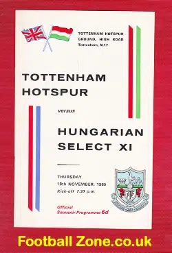 Tottenham Hotspur v Hungarian Select X1 1965 – Hungary