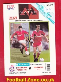 Nottingham Forest v Liverpool 1991 - ITV Sport Issue