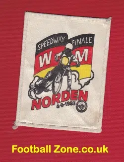 WM World Speedway Final 1983 Norden Germany Cloth Patch Badge