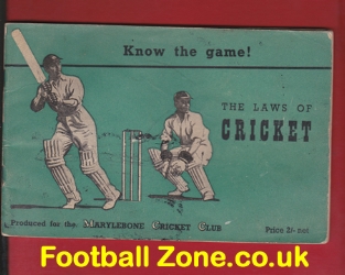Cricket – Know The Game – Rules And Laws 1st Edition – 1951