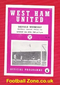 West Ham United v Sheffield Wednesday 1960
