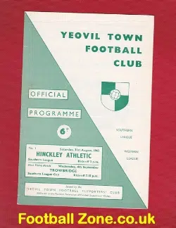 Yeovil Town v Hinckley Athletic 1963