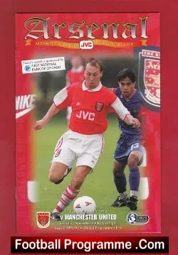 Arsenal v Manchester United 1995 - football programme