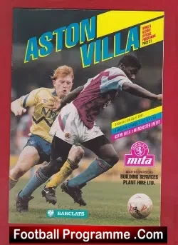 Aston Villa v Manchester United 1991