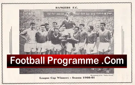 Ayr United v Glasgow Rangers 1960