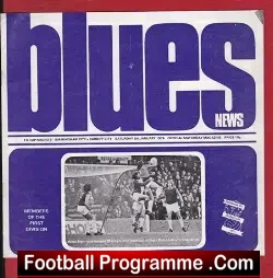 Birmingham City v Cardiff City 1974 - football programme