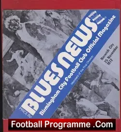 Birmingham City v Norwich City 1972