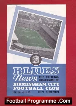 Birmingham City v Valencia 1959 - Multi Autographed SIGNED - football programme