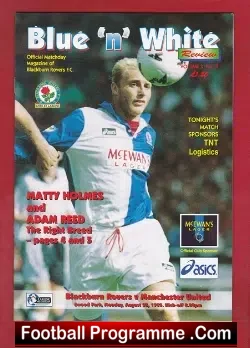 Blackburn Rovers v Manchester United 1995 - football programme