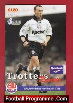 Bolton Wanderers v Manchester United 1996 - football programme