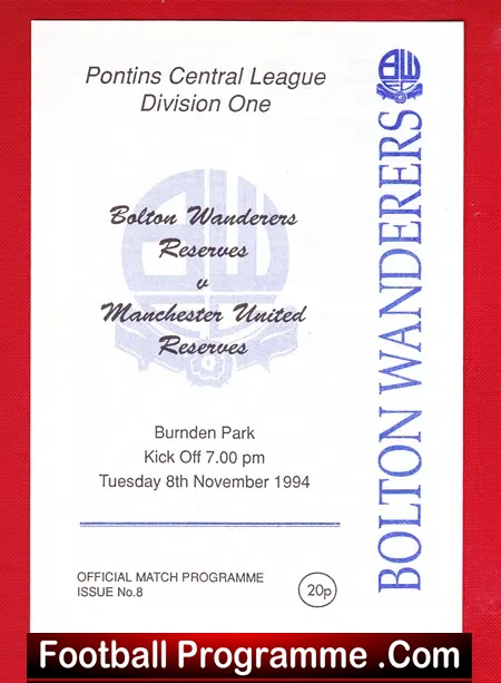 Bolton Wanderers v Manchester United 1994 - Reserves Match